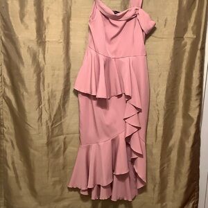 Little Mistress Pink Asymmetrical Dress